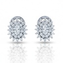 PENDIENTES ORO BLANCO 18KL DIAMANTES