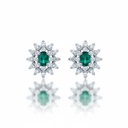 PENDIENTES ORO BLANCO 18KL DIAMANTES