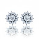 PENDIENTES ORO BLANCO 18KL DIAMANTES