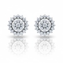 PENDIENTES ORO BLANCO 18KL DIAMANTES