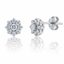 PENDIENTES ORO BLANCO 18KL DIAMANTES