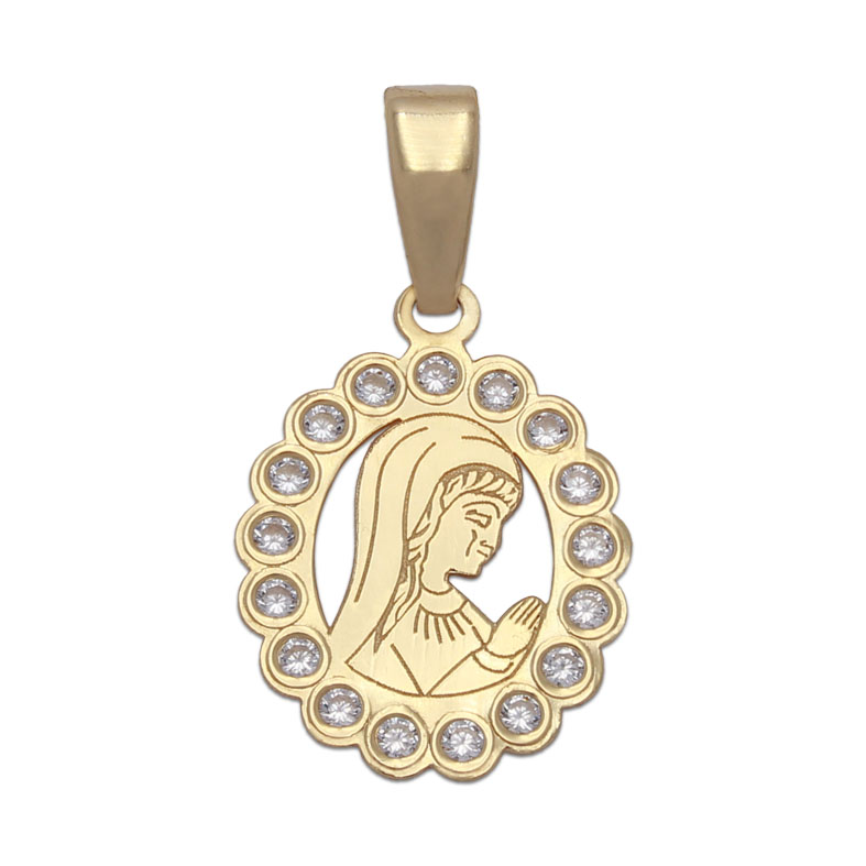 COLGANTE ORO 18KL VIRGEN NIÑA - 12X22MM