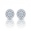 PENDIENTES ORO BLANCO 18KL DIAMANTES