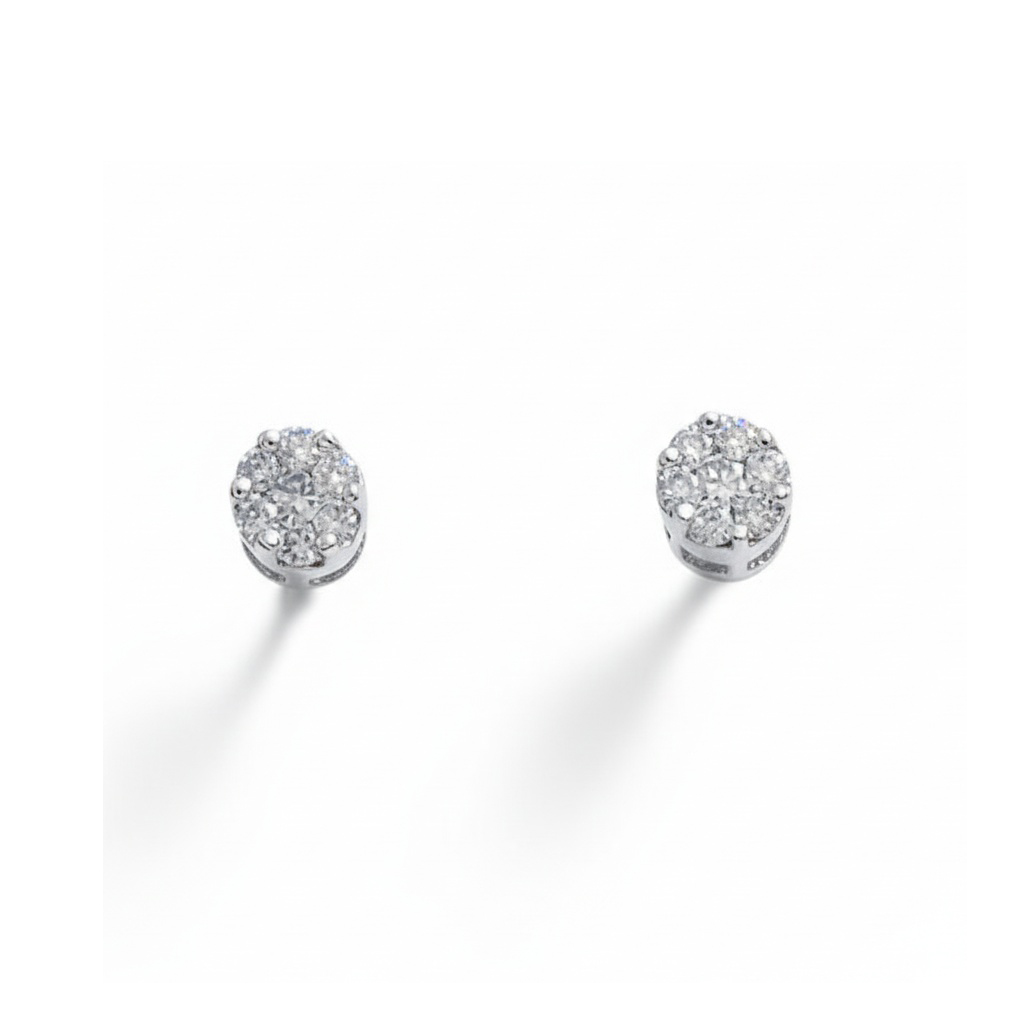 PENDIENTES ORO BLANCO 18KL DIAMANTES