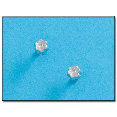 PENDIENTES ORO BLANCO 18KL FLORES