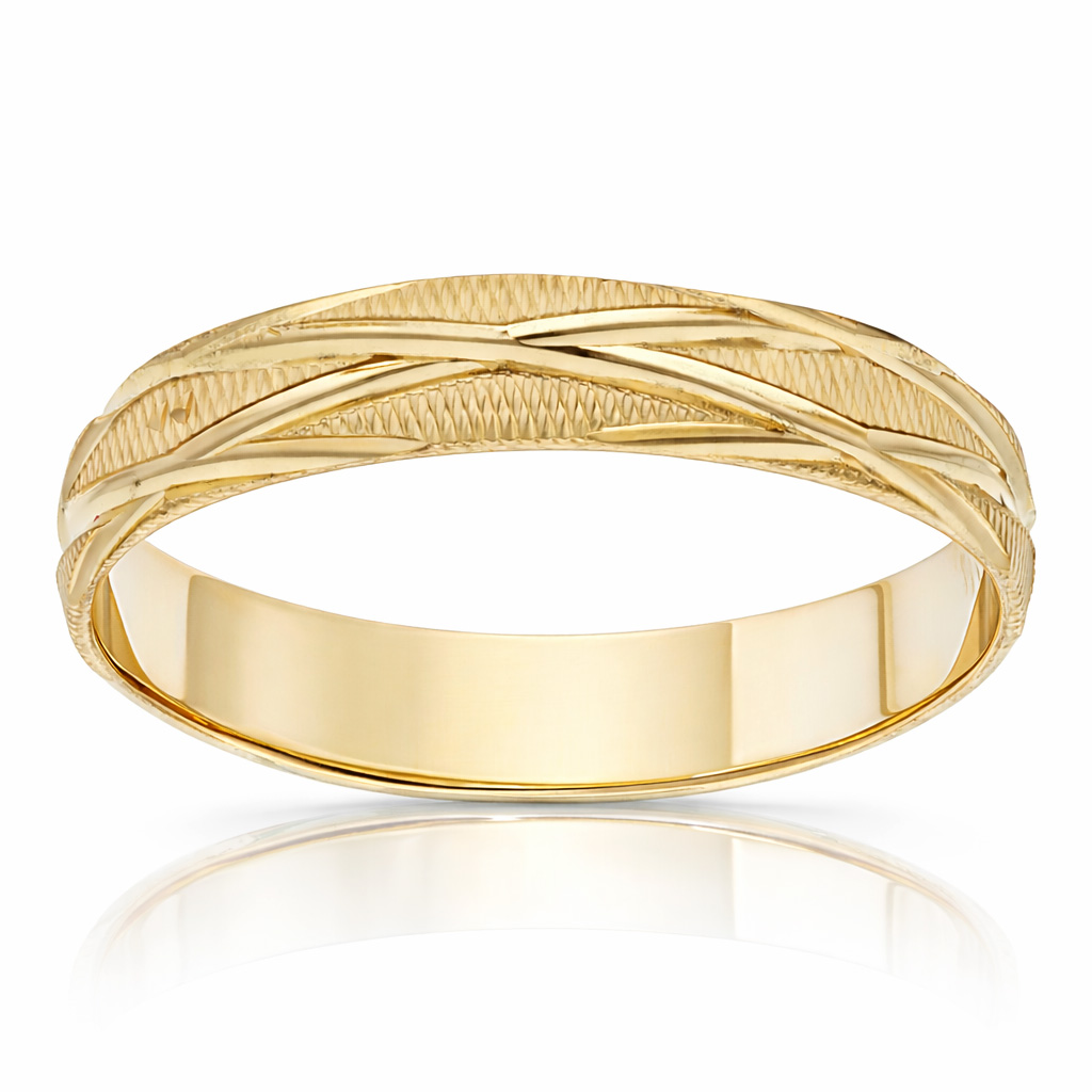 ALIANZA ORO 18KL TALLADA - 4MM