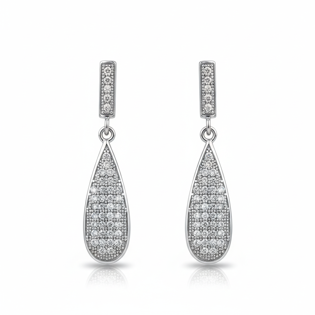 PENDIENTES PLATA 925MM CIRCONITAS