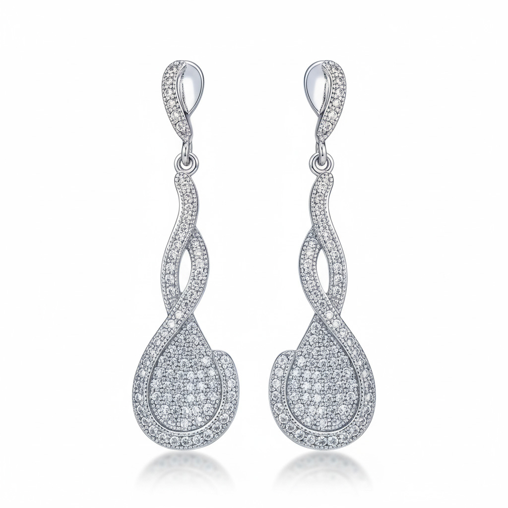 PENDIENTES PLATA 925MM CIRCONITAS