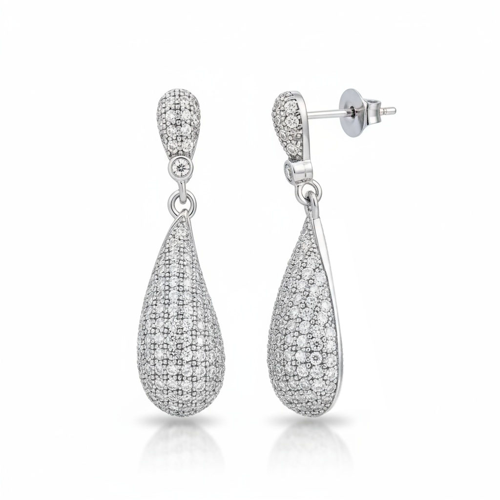 PENDIENTES PLATA 925MM CIRCONITAS