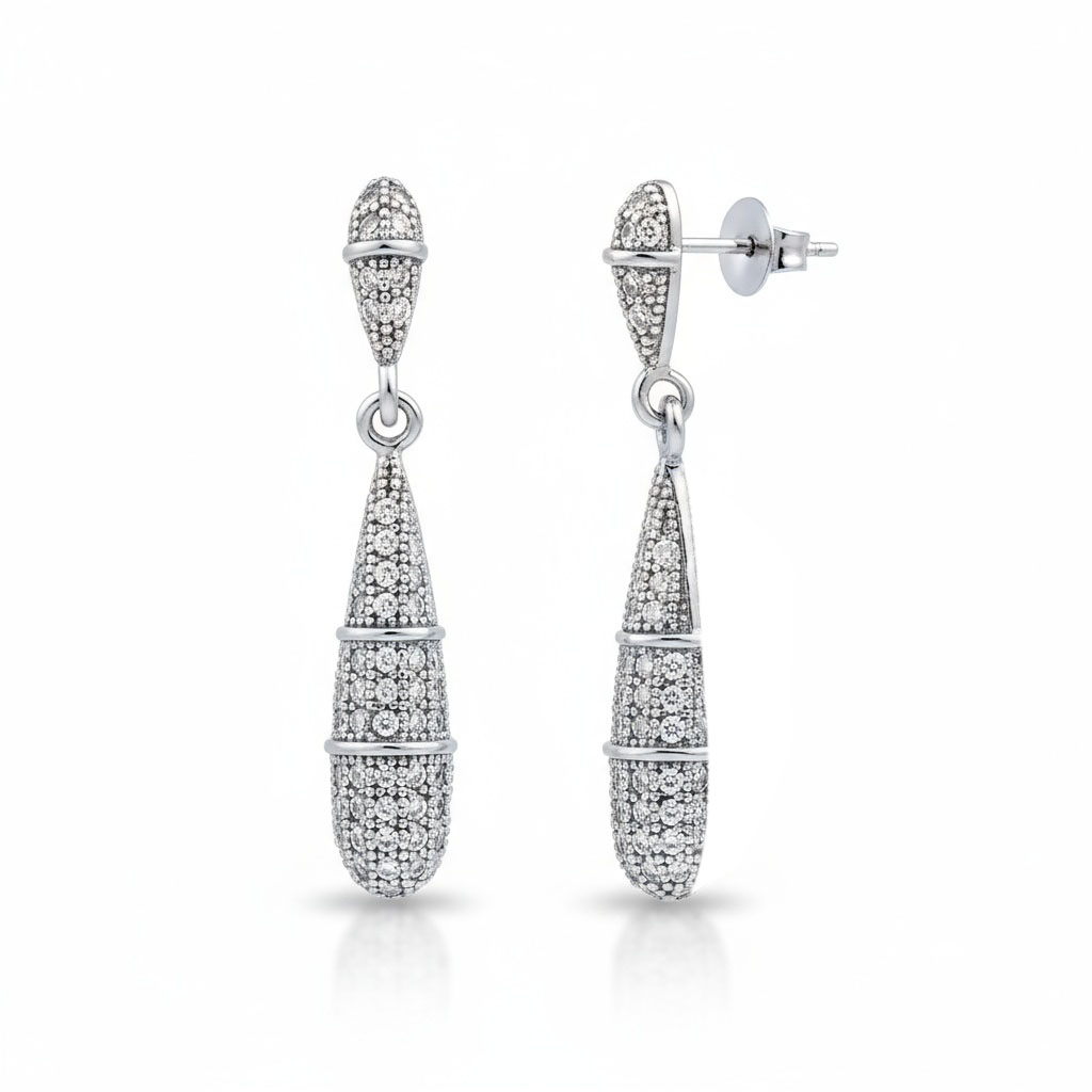 PENDIENTES PLATA 925MM CIRCONITAS