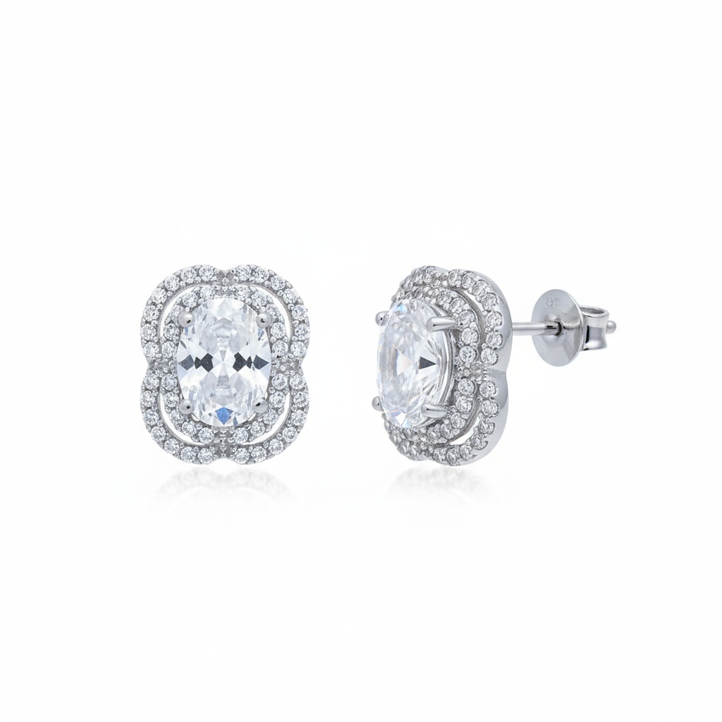 PENDIENTES PLATA 925MM CIRCONITAS