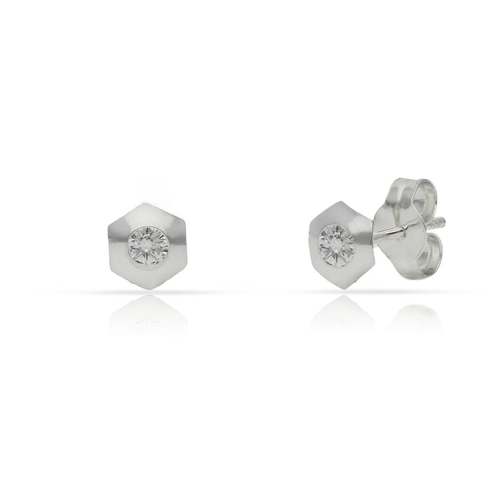 PENDIENTES PLATA 925MM CIRCONITAS - 5.50MM