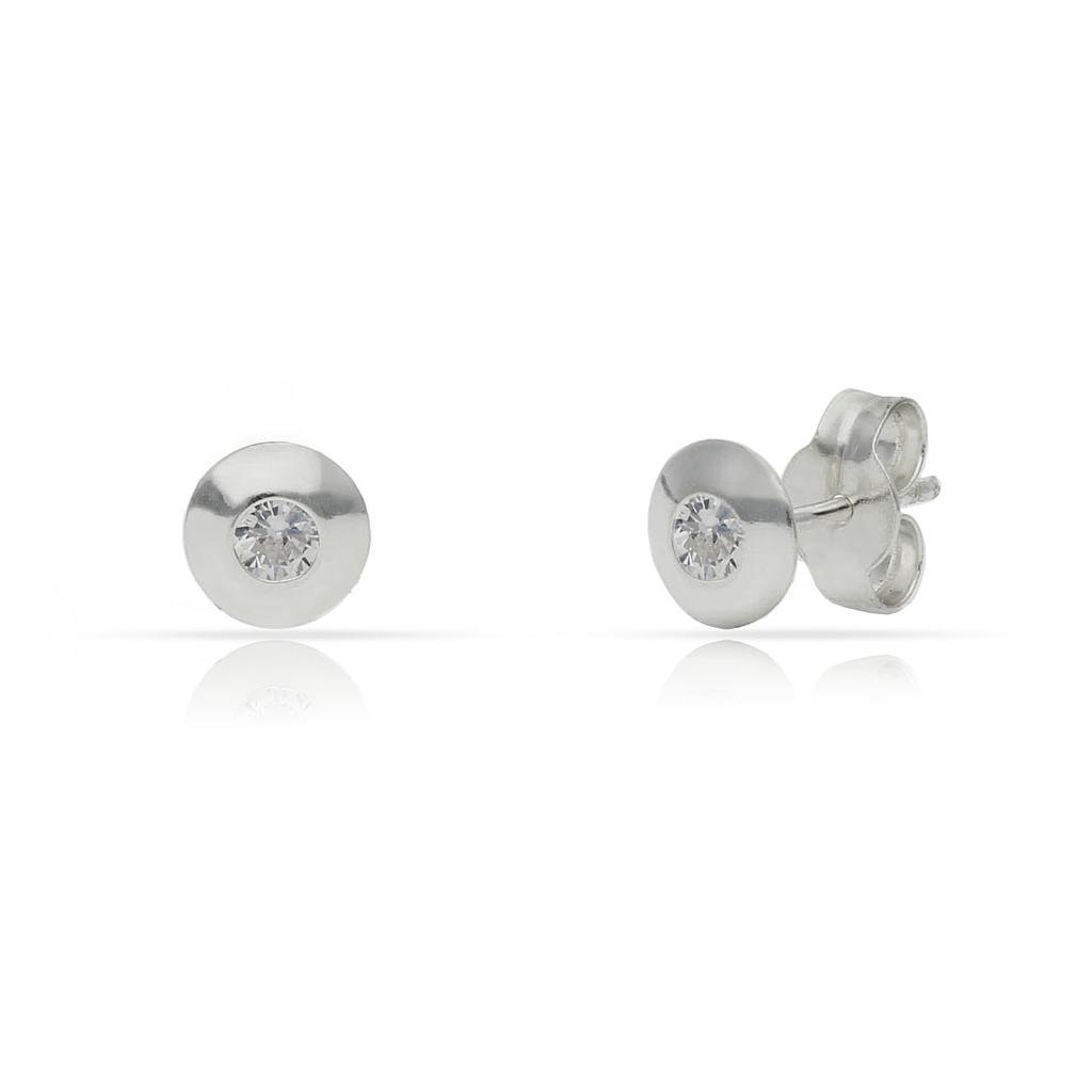 PENDIENTES PLATA 925MM CIRCONITAS - 5MM