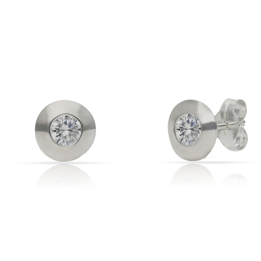 PENDIENTES PLATA 925MM CIRCONITAS - 7MM