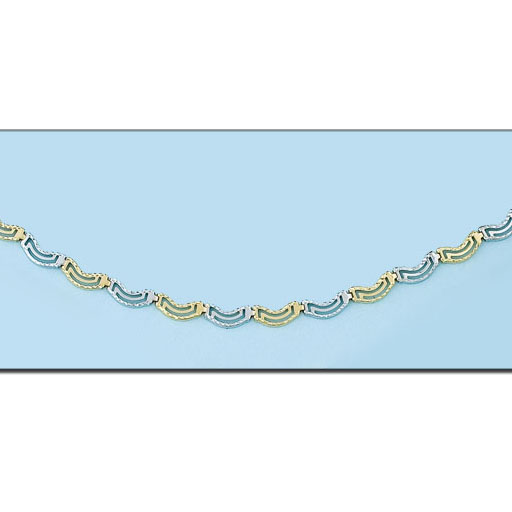 COLLAR BICOLOR ORO 18KL