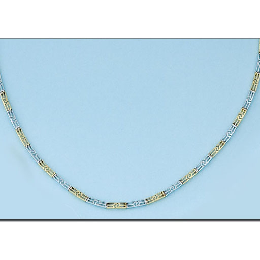 COLLAR BICOLOR ORO 18KL
