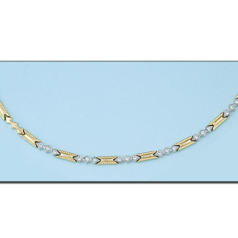 COLLAR BICOLOR ORO 18KL CIRCONITAS