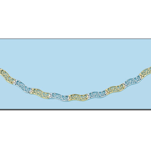 COLLAR CALADO BICOLOR ORO 18KL