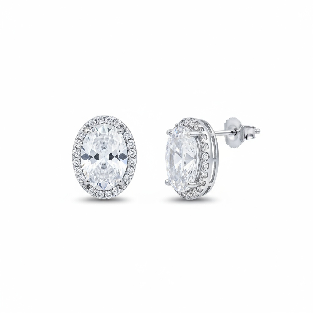 PENDIENTES PLATA 925MM OVALADO