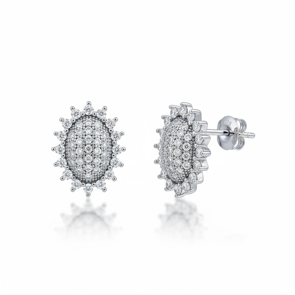 PENDIENTES PLATA 925MM OVALADO