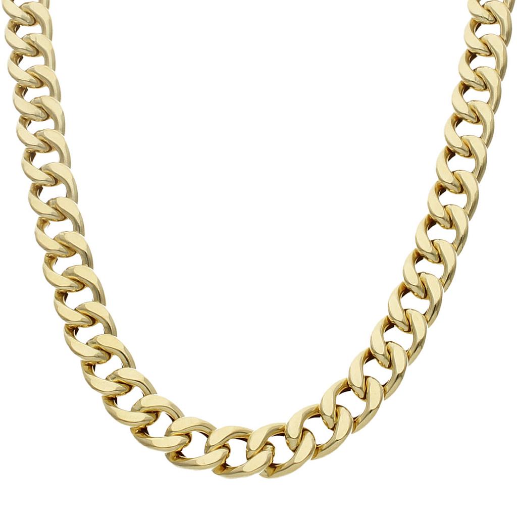 COLLAR HUECO BARBADO ORO 18KL 11MM