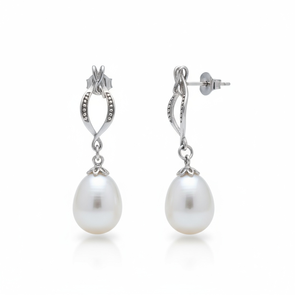 PENDIENTES PLATA 925MM PERLA CULTIVADA