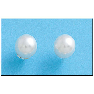 PENDIENTES PLATA 925MM PERLA SHELL - 9MM