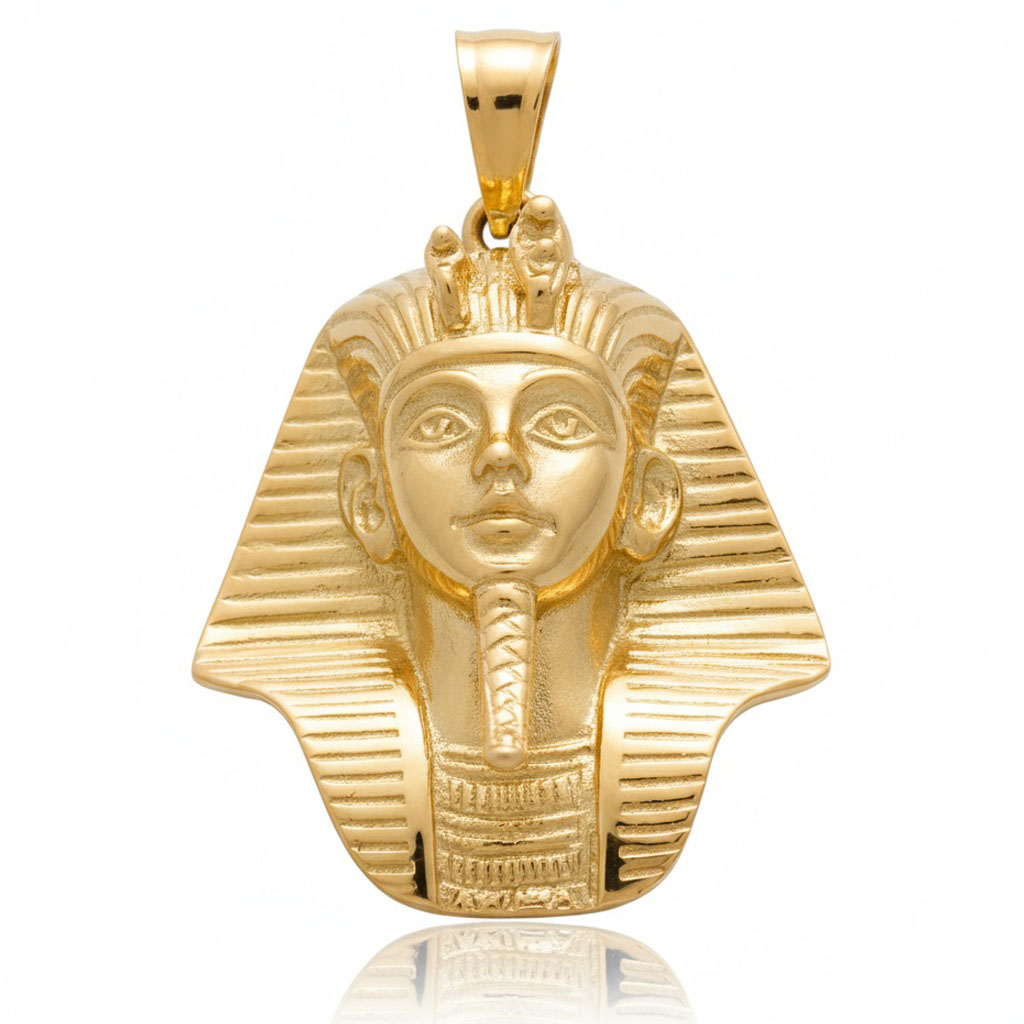 CABEZA ORO 18KL TUTANKAMON - 33X39MM