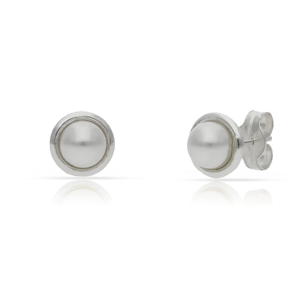 PENDIENTES PLATA 925MM PERLAS - 7MM