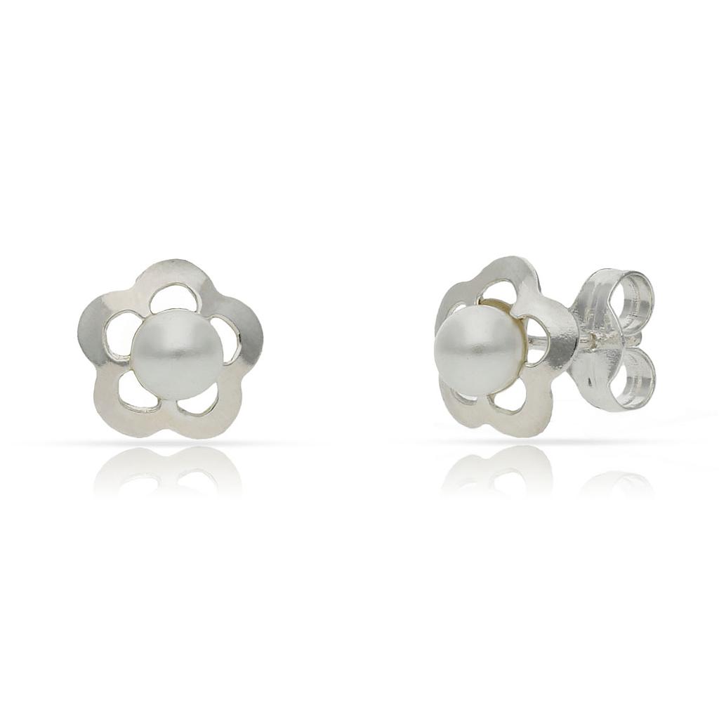 PENDIENTES PLATA 925MM PERLAS - 8MM