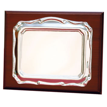 PLACA HOMENAJE ALUMINIO 26X21 - 18X15.50CM
