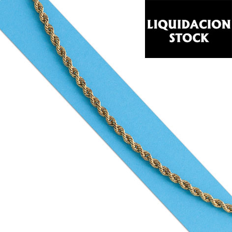 CORDON SALOMONICO 3MM - 45 CM -  PLATA 90 Y ORO 10 - AGOTADO