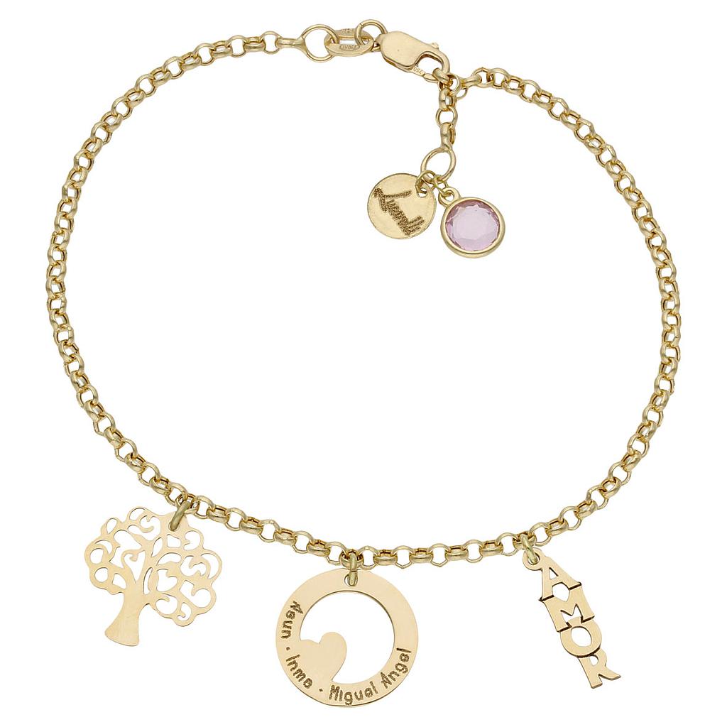 PULSERA MI HISTORIA ORO 18KL FAMILIA