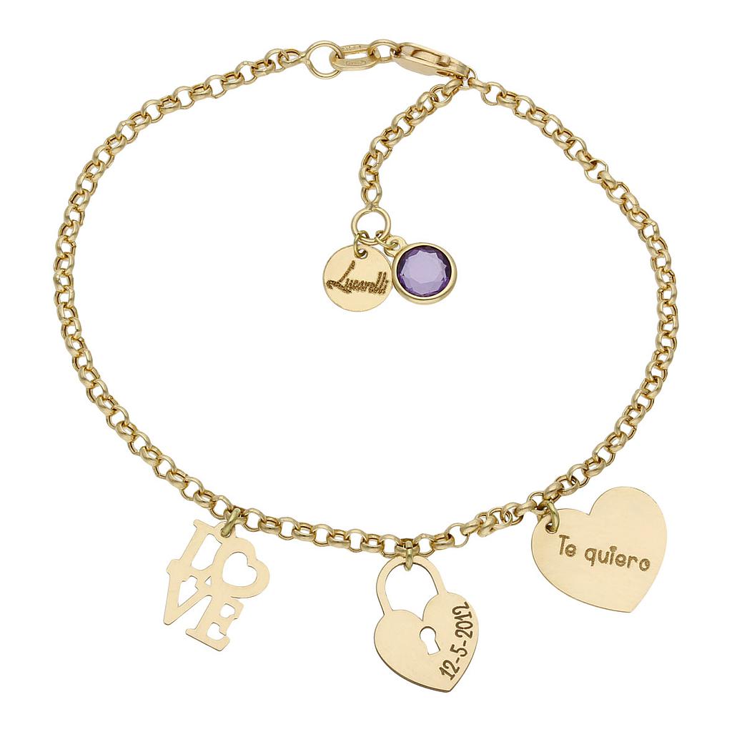 PULSERA MI HISTORIA ORO 18KL LOVE