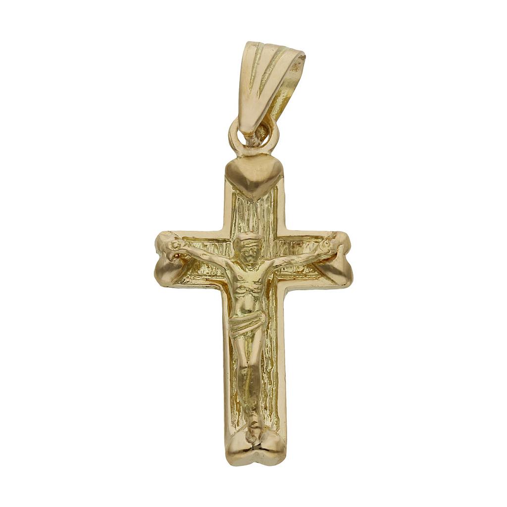 CRUZ + CRISTO ORO 18KL - 15x29MM