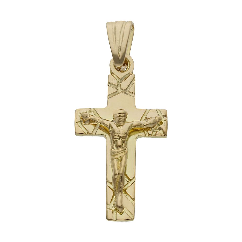 CRUZ + CRISTO ORO 18KL - 15x29MM