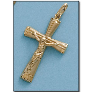 CRUZ CRISTO ORO 18KL - 19X32MM