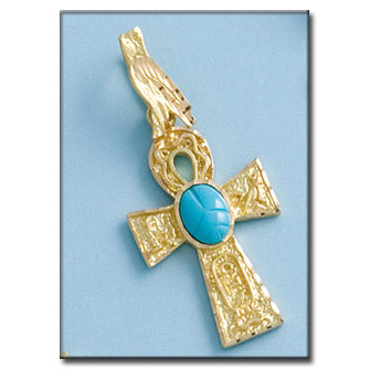 CRUZ DE LA VIDA ORO 18KL - 17x30MM