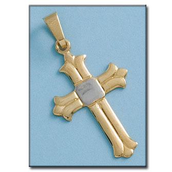CRUZ EN ORO DE 18KL BICOLOR - 22X36MM