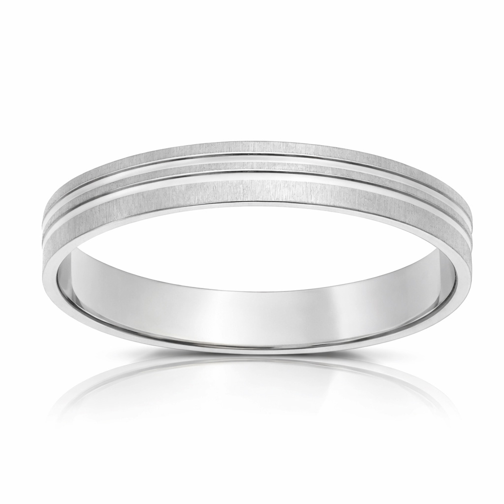ALIANZA ORO BLANCO 18KL - 3.50MM