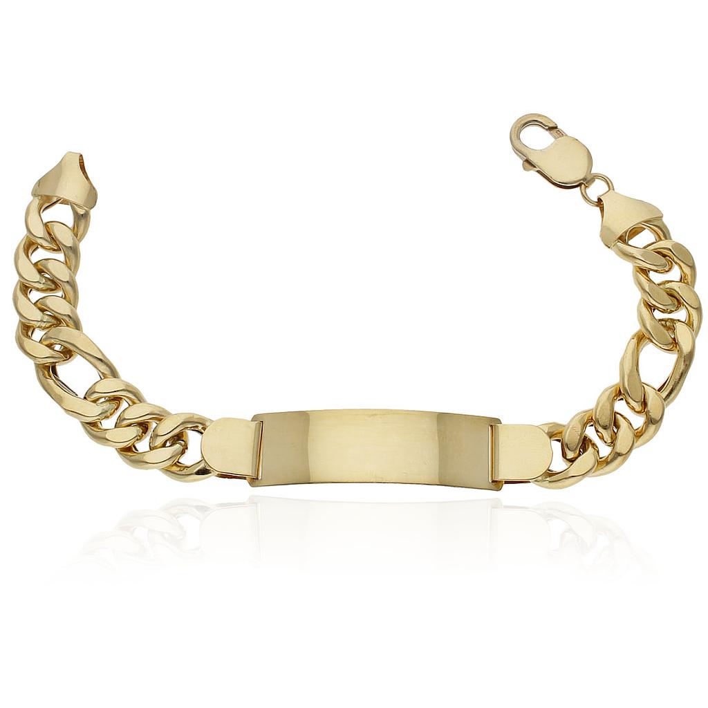 PULSERA ORO 18KL 3x1 PLACA