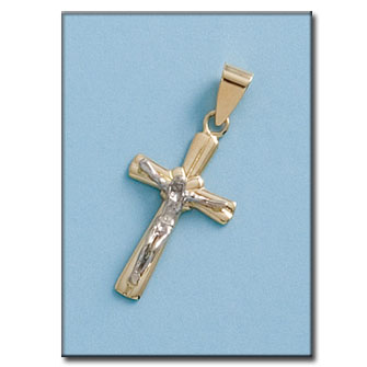 CRUZ EN ORO DE 18KL CON CRISTO - 15X27MM