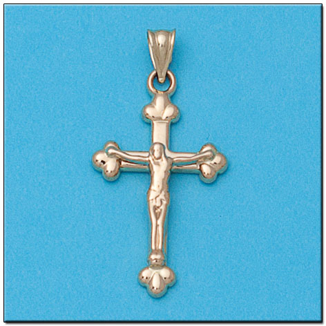 CRUZ EN ORO DE 18KL CON CRISTO - 17X28MM