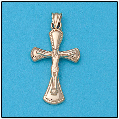 CRUZ EN ORO DE 18KL CON CRISTO - 17X28MM