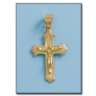 CRUZ EN ORO DE 18KL CON CRISTO - 17X29MM