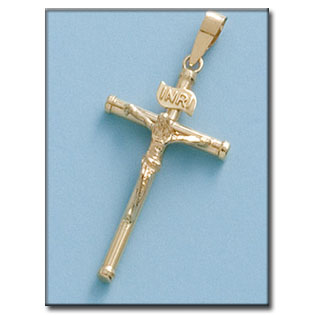 CRUZ EN ORO DE 18KL CON CRISTO - 17X32MM