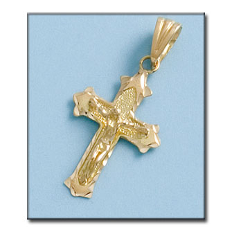 CRUZ EN ORO DE 18KL CON CRISTO - 18X28MM