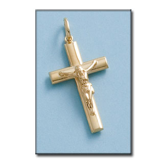 CRUZ EN ORO DE 18KL CON CRISTO - 18X32MM