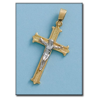 CRUZ EN ORO DE 18KL CON CRISTO - 18X32MM