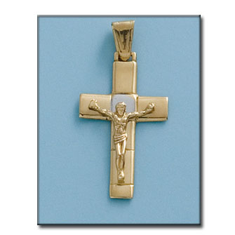 CRUZ EN ORO DE 18KL CON CRISTO - 19X31MM